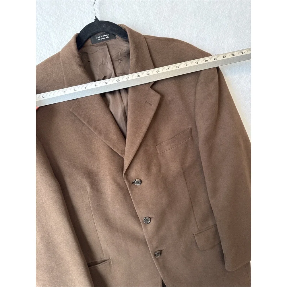 Gianfranco Ruffini Italy Faux Suede Brown 3 Button Blazer Jacket‎ Men's 44R